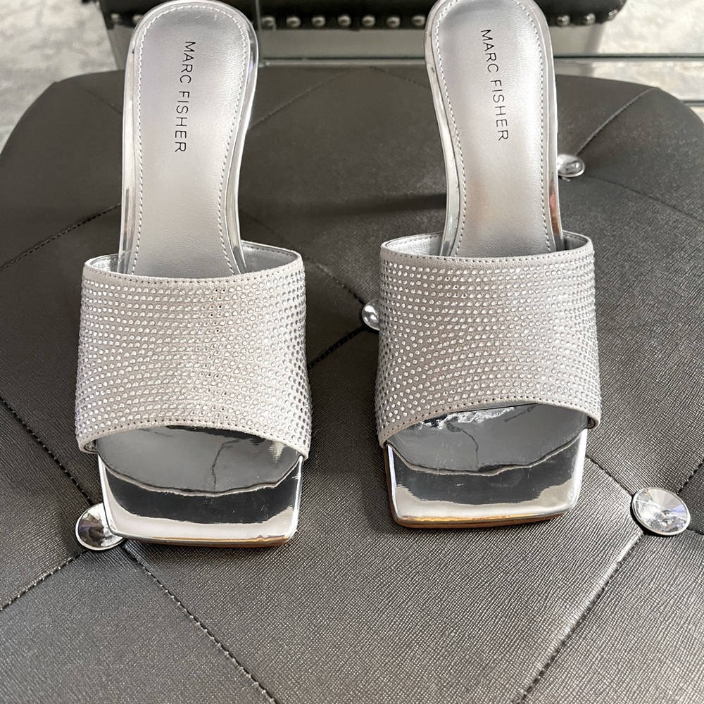 Mark Fisher Crystal silver sandals brand new with tags